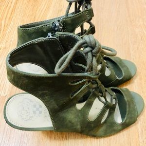 Vince Camuto Shoes - Size 8.5 Vince Camuto suede lace up sandals w zip Vince Camuto Shoes - Size 8.5 Vince Camuto suede lace up sandals w zip